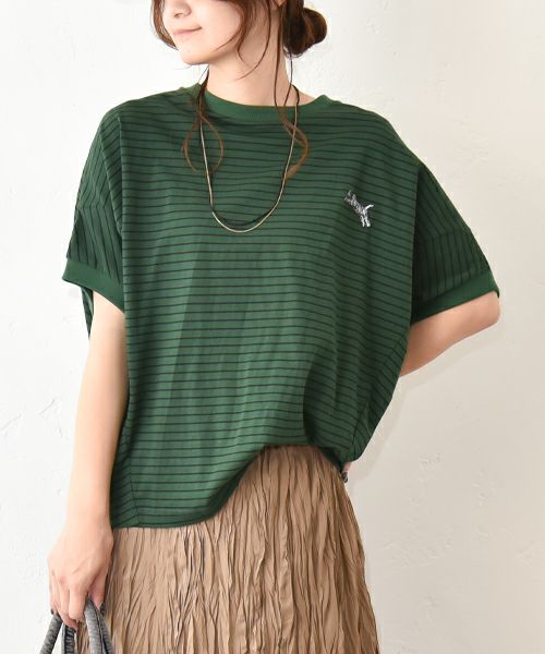 TRANOI.｜TORAボーダーコクーンカットソー [[223J284]][C]