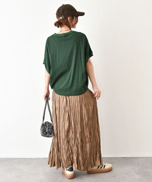 TRANOI.｜TORAボーダーコクーンカットソー [[223J284]][C]