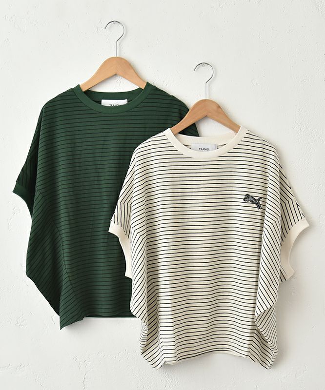  TRANOI.｜TORAボーダーコクーンカットソー [[223J284]][C]