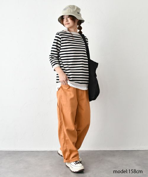 and quarter｜7分袖ボーダーカットソー [[MA-053]][C]