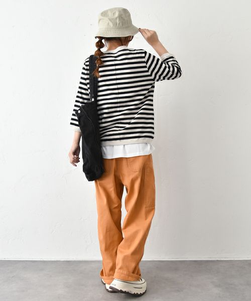 and quarter｜7分袖ボーダーカットソー [[MA-053]][C]