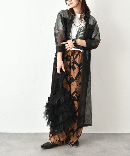 MICALLE MICALLE｜メッシュシャツコート [[MME148DDB]][C]