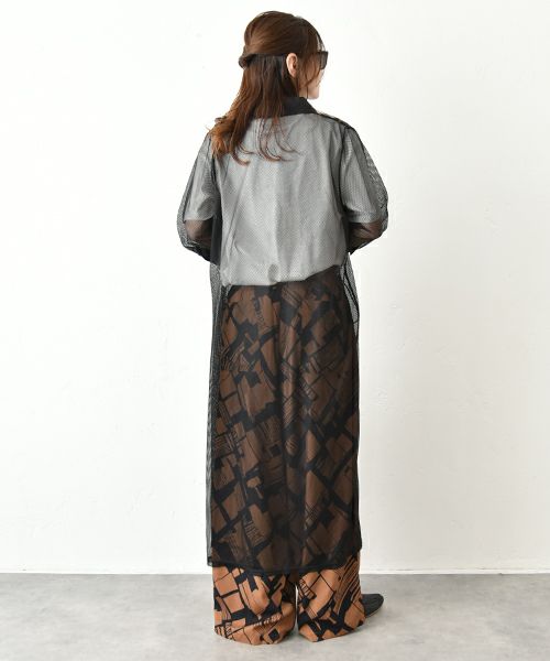 MICALLE MICALLE｜メッシュシャツコート [[MME148DDB]][C]