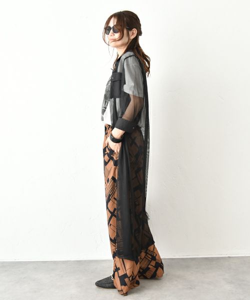 MICALLE MICALLE｜メッシュシャツコート [[MME148DDB]][C]