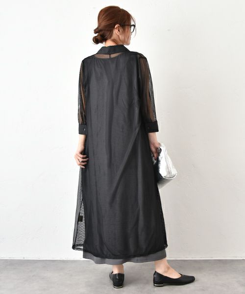 MICALLE MICALLE｜メッシュシャツコート [[MME148DDB]][C]