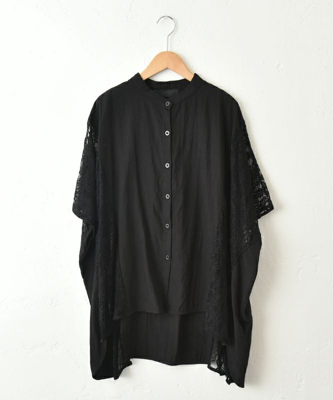  MICALLE MICALLE｜レース切替シャツ [[MME157HDB]][C]