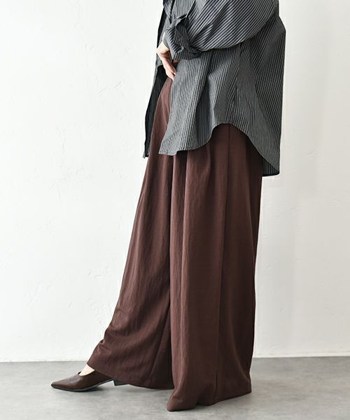 HUMS｜タックワイドパンツ [[CE4PT250807]][C]
