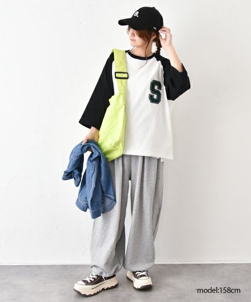 IN THE MARKET｜ワッペン付き7分袖ロンT [[C-2421]][C]