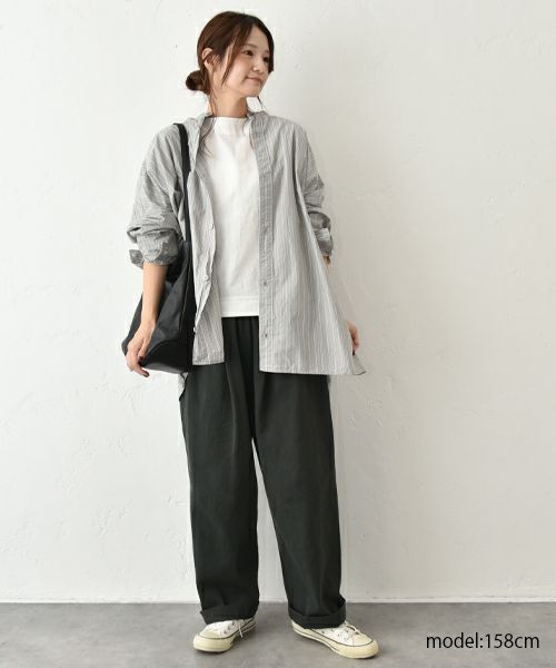 No18｜ストライプシャツチュニック [[CE1TN250104C]][C]