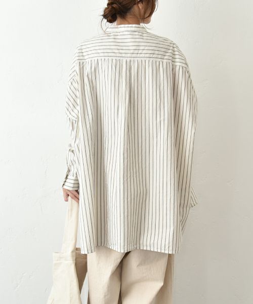 No18｜ストライプシャツチュニック [[CE1TN250104C]][C]