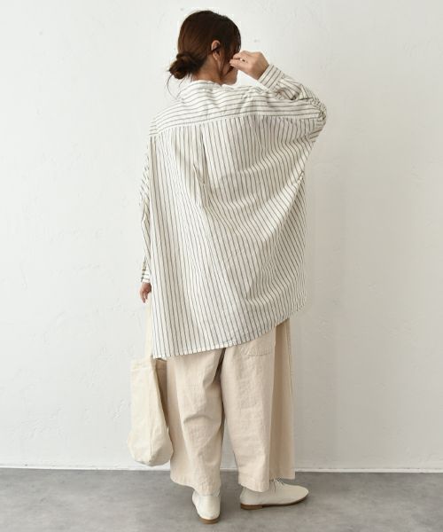 No18｜ストライプシャツチュニック [[CE1TN250104C]][C]