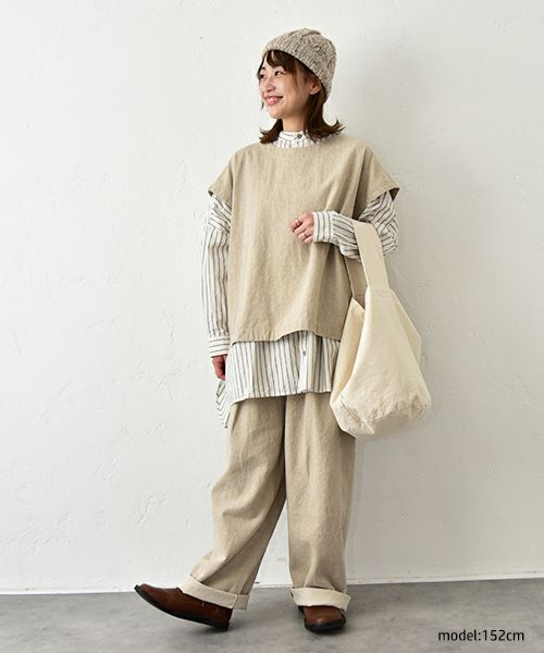 No18｜ストライプシャツチュニック [[CE1TN250104C]][C]