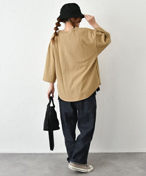 her.｜ヴィンテージ風7分袖カットソー [[131324H]][C]