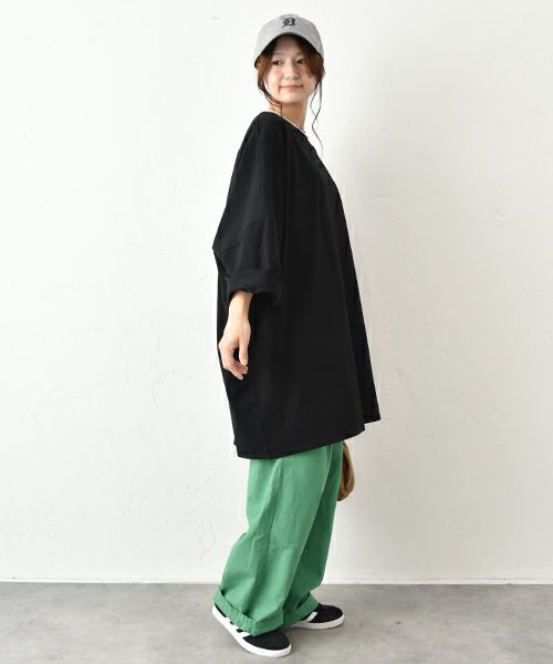 IN THE MARKET｜オーバー7分袖カットソー [[C-2430]][C]