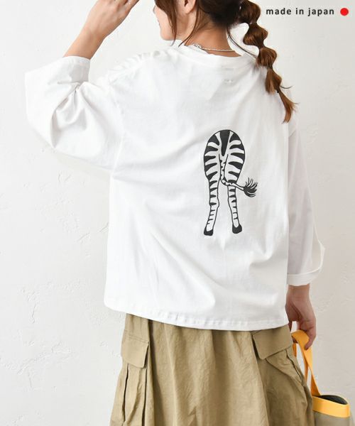 her.｜9分袖しまうまTee [[MTAH411-0207-09]][C]