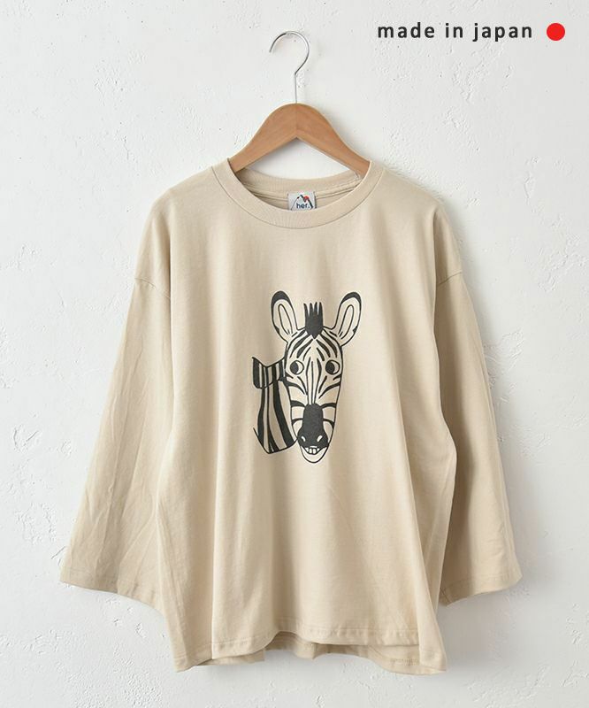 her.｜9分袖しまうまTee [[MTAH411-0207-09]][C]