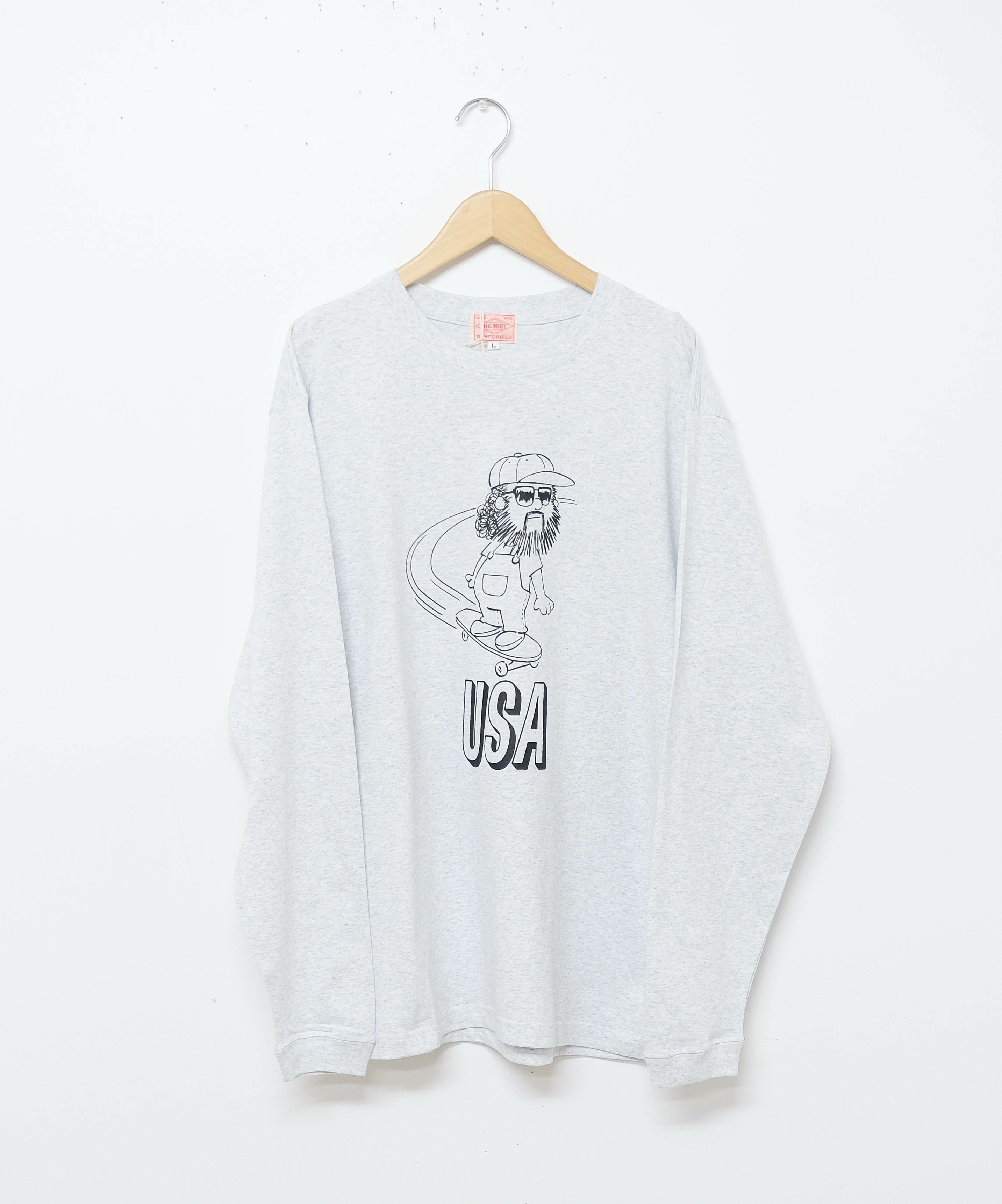 BIG MIKE｜USAスケート　オジサン　ロングスリーブTシャツ [[102538373]][D]