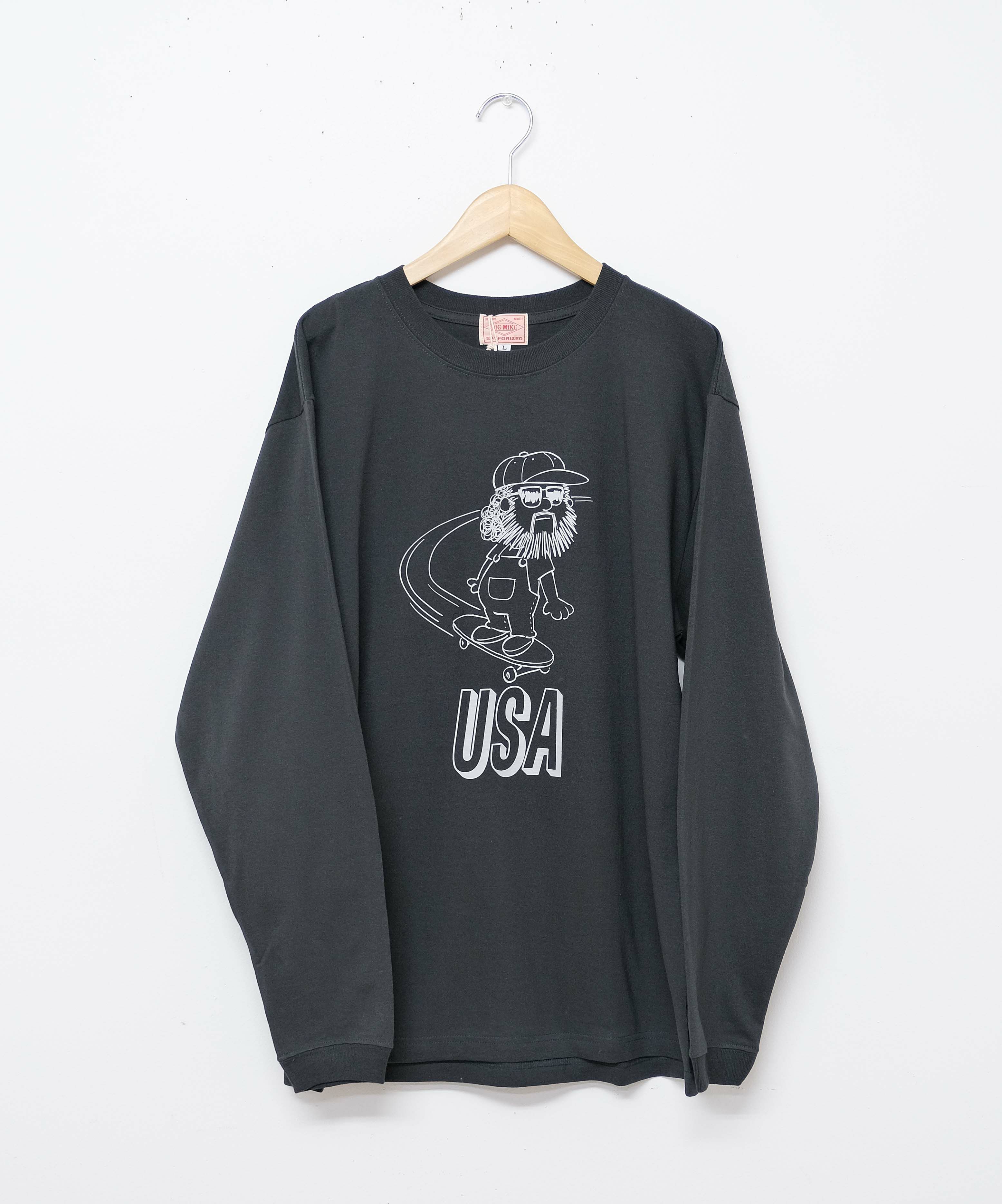 BIG MIKE｜USAスケート　オジサン　ロングスリーブTシャツ [[102538373]][D]