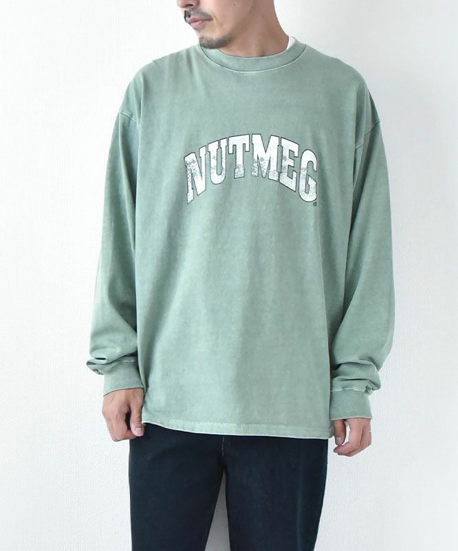 NUTMEG｜ピグメント染　BIG ロングスリーブTee [[2J7-65506]][D]