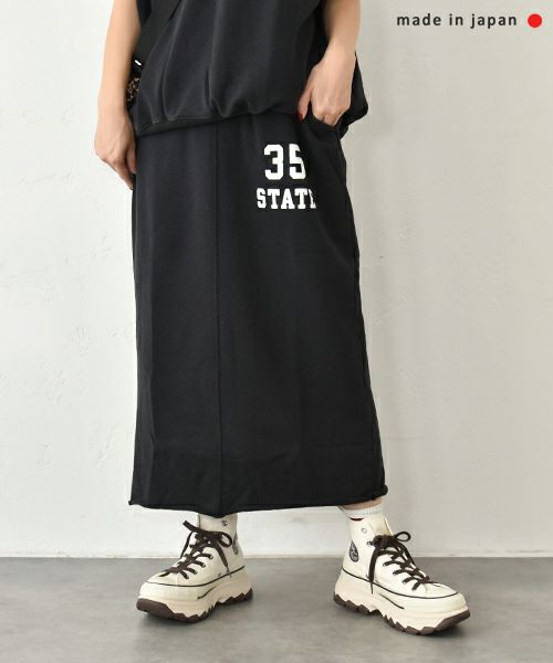 and quarter｜ロゴ入りスウェットスカート [[MA-519001]][C]