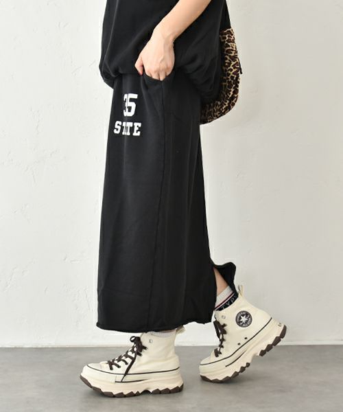 and quarter｜ロゴ入りスウェットスカート [[MA-519001]][C]