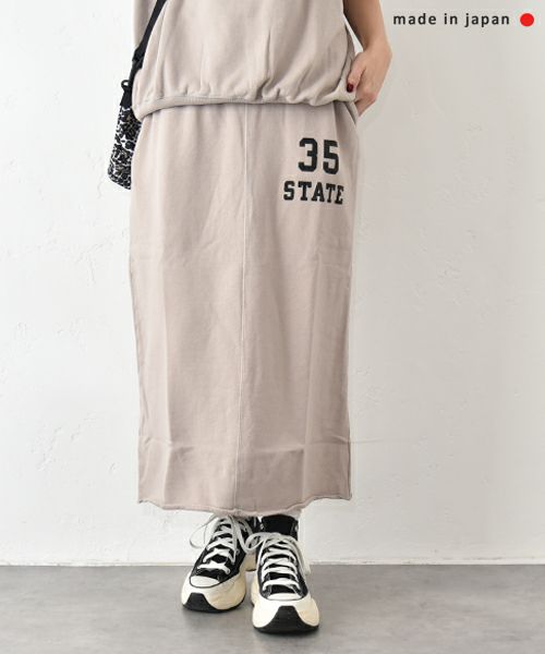 and quarter｜ロゴ入りスウェットスカート [[MA-519001]][C]