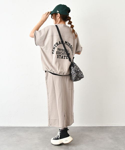 and quarter｜ロゴ入りスウェットスカート [[MA-519001]][C]