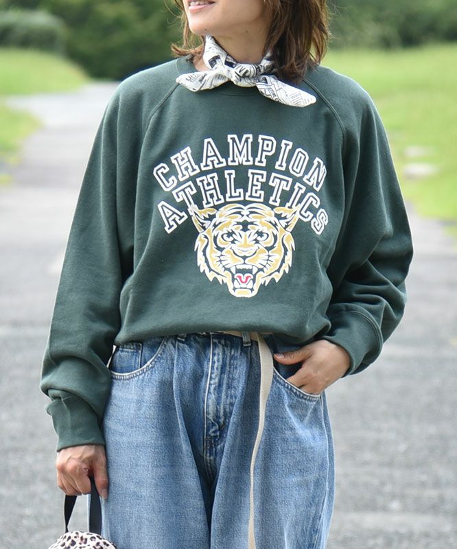 Champion｜プリントロゴクルースウェット [[C3-C004]][C]