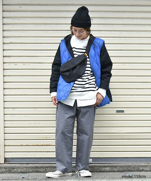 TAION｜ミリタリーVネック Wジップダウンベスト [[TAION-001ALSZML-1]][C]