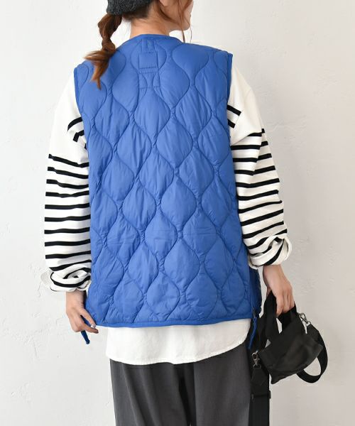 TAION｜ミリタリーVネック Wジップダウンベスト [[TAION-001ALSZML-1]][C]