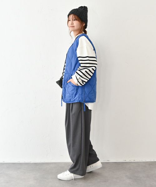 TAION｜ミリタリーVネック Wジップダウンベスト [[TAION-001ALSZML-1]][C]