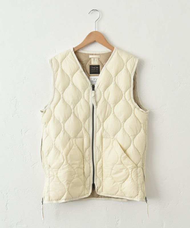  TAION｜ミリタリーVネック Wジップダウンベスト [[TAION-001ALSZML-1]][C]