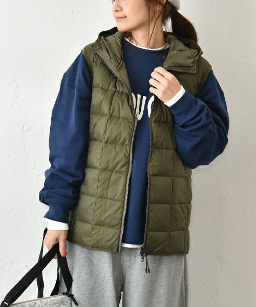 TAION｜Wジップ ダウンベストパーカー [[TAION-006WZ]][C]