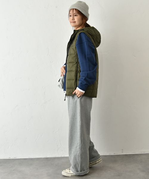 TAION｜Wジップ ダウンベストパーカー [[TAION-006WZ]][C]