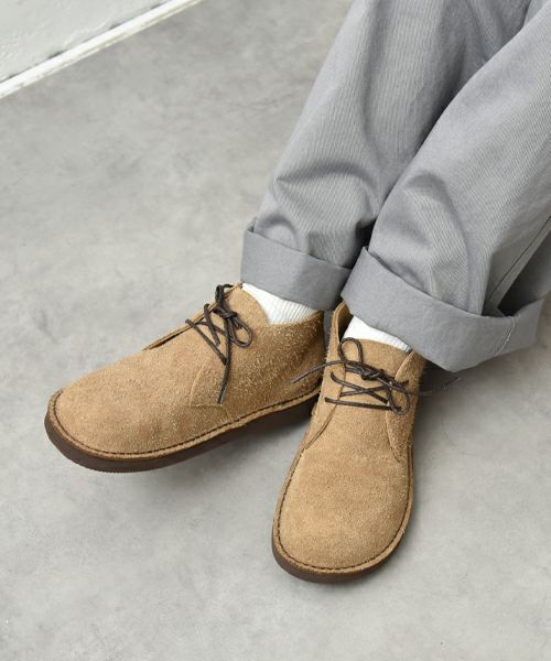 Organic Handloom｜スウェードベロア レースアップシューズ [[OH027491]][C]