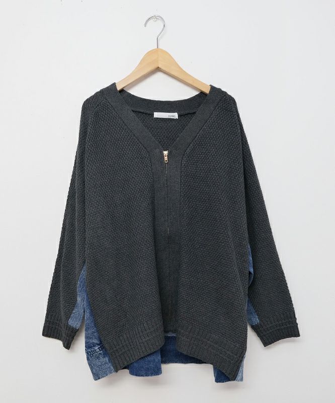  HUMS｜デニムコンビジップカーデ [[RNK-2592]][C]