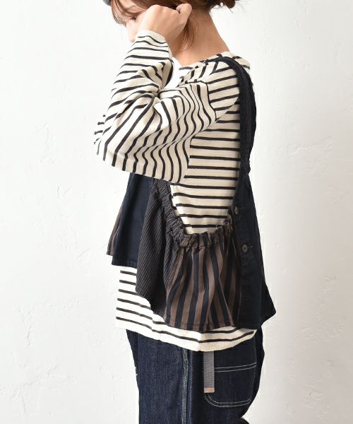 tumugu｜デニム×ヒッコリーストライプベスト [[TB25311]][C]