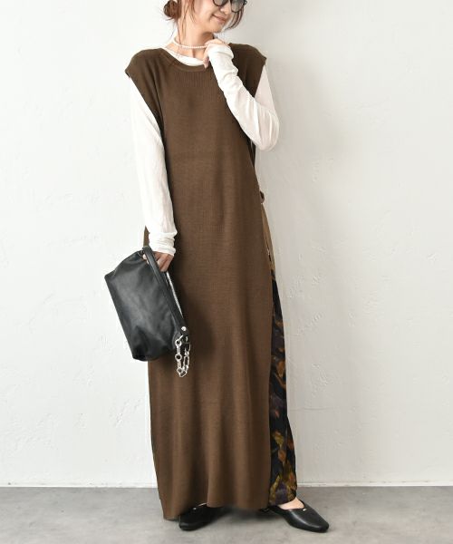  HUMS｜ロングニットベスト [[RNK-2593]][C]