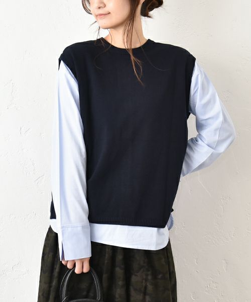 hagumu｜インナーセット2wayニットベスト [[ha-BE-32]][C]hagumu｜インナーセット2wayニットベスト [[ha-BE-32]][C]