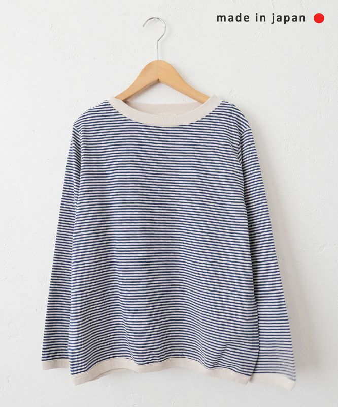 and quarter｜10分袖ボーダーカットソー [[MA-054]][C]