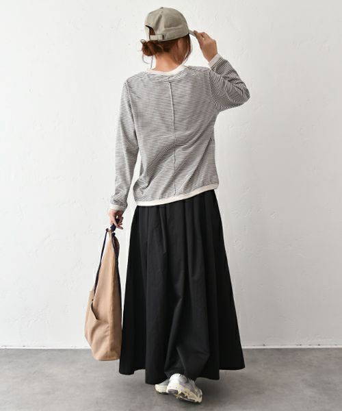 and quarter｜10分袖ボーダーカットソー [[MA-054]][C]