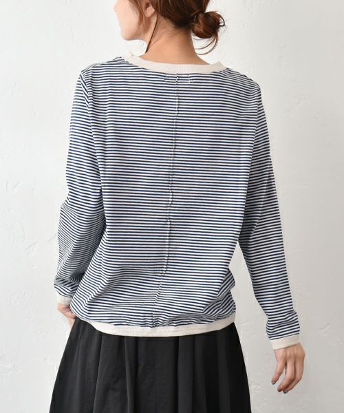 and quarter｜10分袖ボーダーカットソー [[MA-054]][C]