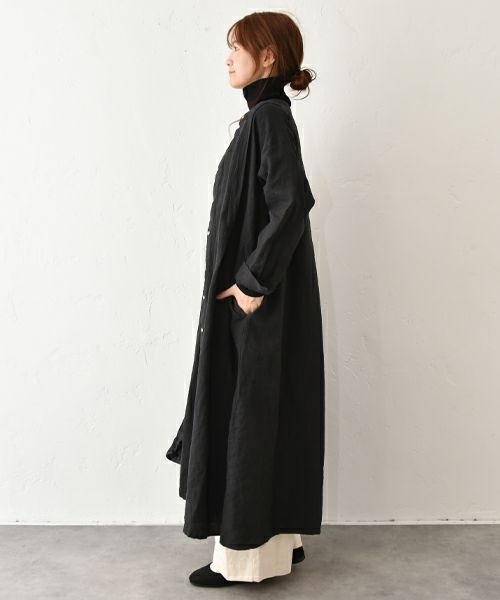 08Mab｜9番手リネンワイドピンタックワンピース [[CF-825HF1247]][C