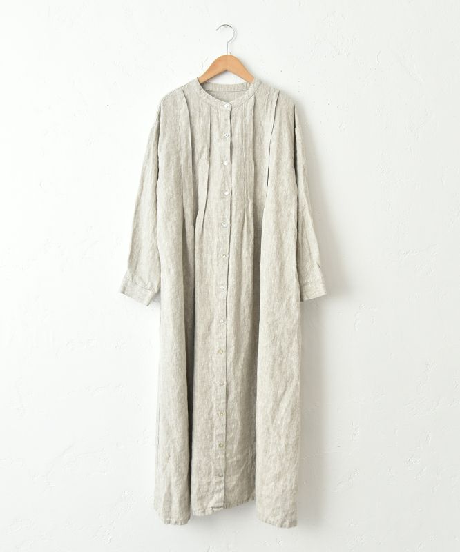 08Mab｜9番手リネンワイドピンタックワンピース [[CF-825HF1247]][C
