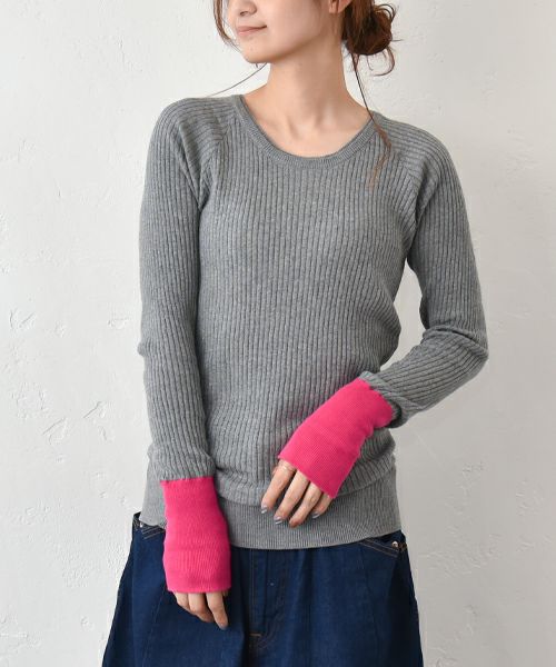 IN THE MARKET｜袖口切替テレコクルーインナー [[08092]][C]