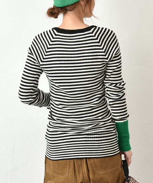 IN THE MARKET｜袖口切替テレコクルーインナー [[08092]][C]