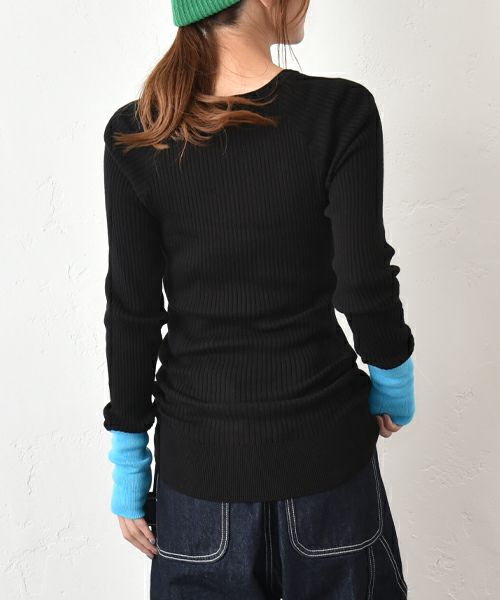 IN THE MARKET｜袖口切替テレコクルーインナー [[08092]][C]