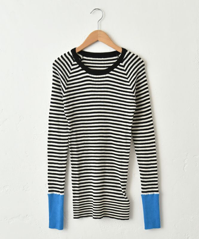 IN THE MARKET｜袖口切替テレコクルーインナー [[08092]][C]