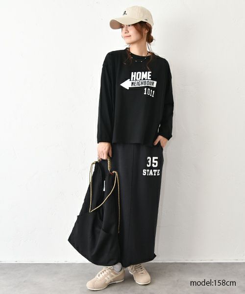 and quarter｜ヘムラウンドプリントTee [[MA-65282]][C]