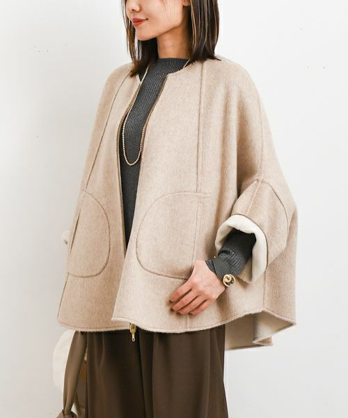 Risley｜リバーシブルウールポンチョ [[R2503-RPO826]][F] | ma28